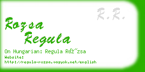rozsa regula business card
